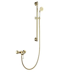 2025 Vintage luxe Design salle <span class=keywords><strong>de</strong></span> bain mural zirconium or laiton ensembles <span class=keywords><strong>de</strong></span> <span class=keywords><strong>douche</strong></span> pommeau <span class=keywords><strong>de</strong></span> <span class=keywords><strong>douche</strong></span> à main le avec <span class=keywords><strong>barre</strong></span> coulissante - Product Image 1