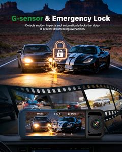 Cámara para Auto de 3 Canales, 4K, Visión Nocturna, Grabación Delantera, Trasera e Interior, con WiFi, GPS, Pantalla de 3.99 Pulgadas - Product Image 6