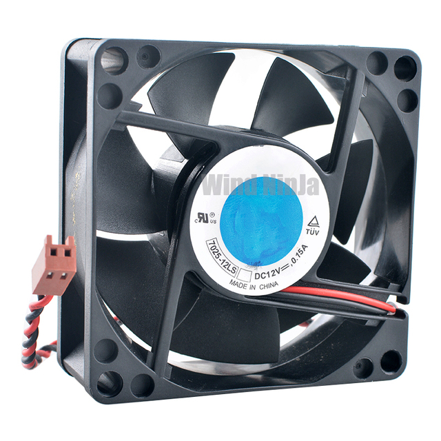 7025-12LS 70mm 70x70x25mm DC12V 2PIN Fluid Bearing 2800 RPM Cooling Fan for Computer Case CPU Power Supply