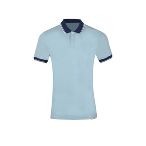 Polos de algodón 100% personalizados para hombre, camisas Polo de manga corta de Color sólido con logotipo propio estampado en blanco de talla grande para hombre - Product Image 1