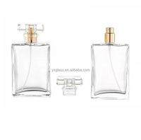 Flacon pulvérisateur de parfum en verre carré vide, rechargeable, étanche, à brume fine, portable pour voyage, 30ml 50ml