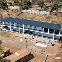 Maison préfabriquée en conteneur pour réinstallation d'urgence avec fenêtres en PVC, Casas Contenedor Para Emergencias, Bâtiment de bureaux