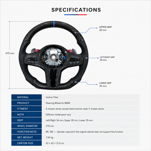 Volant sport en fibre de carbone et cuir personnalisé avec affichage LED pour amélioration et remplacement de garnitures intérieures automobiles – Vente en gros - Product Image 4