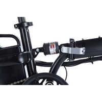 Bicicleta Eléctrica Plegable de 14 Pulgadas con Neumáticos Antipinchazos, Lista para Enviar, para Adultos y Adolescentes, 350W, Mini Bicicleta Eléctrica Inteligente Digital