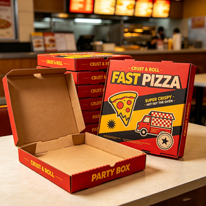 Scatole per Pizza Personalizzate con Logo, Consegna Veloce, Imballaggio in <span class=keywords><strong>Cartone</strong></span> Ondulato, Scatole per Feste, Qualità Alimentare, Ordini all'Ingrosso - Product Image 1
