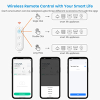 ZigBee 3.0 interrupteur mural de télécommande sans fil à 6 boutons pour Tuya Scene Automation Smart Life App connectivité panneau de verre maison