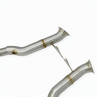 Tuyau de descente à haut débit en acier inoxydable 304 pour Ferrari 458 SP Speciale 458SC 2014-2016, kit de réglage de flux pour la course
