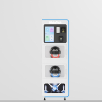 Distributeur automatique de nettoyage de casques double, avec 4G LTE, Bluetooth, Wi-Fi et écran tactile de 15,6 pouces, pour stand de location de casques