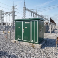 Poste de transformateur compact européen 10 kV extérieur préfabriqué triphasé 50 Hz 480 V à double enroulement pour transformateur de puissance de centrale solaire