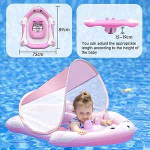 Bé nước Float Seat với điều chỉnh ghế Pocket bé hồ bơi Float với tán an toàn Pig hình bé bơi Float - Product Image 2