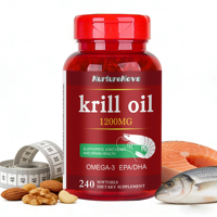Exportation transfrontalière d'huile de krill en capsules molles, complément alimentaire, 240 capsules, vente directe des fabricants source, en stock