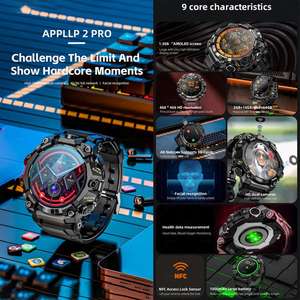 Montre connectée <span class=keywords><strong>LOKMAT</strong></span> <span class=keywords><strong>APPLLP</strong></span> 2 <span class=keywords><strong>Pro</strong></span> 4G, écran 1,508 pouces, processeur quadricœur SC8541E, 4 Go + 64 Go, Android 8.1 - Product Image 6