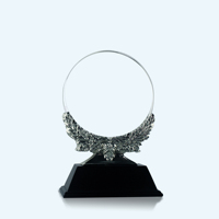Offre Spéciale personnalisé cristal artisanat K 9 cristal trophée prix plaque trophée avec socle en bois pour la décoration de bureau