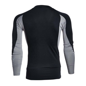 Customized <b>Men</b> Kids Thermal Gym Black High <b>Stretch</b> Long Sleeve Slim Fit Chest Hood Tattoo Padded Color Block Rash Guard - Product Image 3