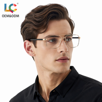 Gafas Ópticas Cuadradas de Montura Completa, Más Vendidas, con Bloqueo de Luz Azul para Profesionales Creativos de Oficina
