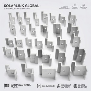 Collier de serrage robuste <span class=keywords><strong>en</strong></span> alliage d'aluminium anodisé 6005-T5 pour systèmes de montage de rails solaires, de carports et de toitures métalliques - Product Image 2
