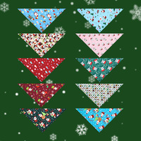 Bandana pour animaux de compagnie imprimé Noël Père Noël Renne Bonhomme de neige, Foulard triangulaire pour chien, Costume de fête, Vêtements pour animaux de compagnie pour chiens et chats de petite et moyenne taille
