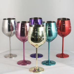 Maxfree – Verres à vin à pied en métal, gobelets à vin uniques en acier inoxydable, ensemble de verres à vin pour fêtes, bureau, mariages, anniversaires - Product Image 1