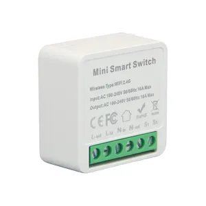 Interruptor inteligente wosom 16a, mini vida inteligente wifi diy, módulo de controlo de 2 vias para automação da casa