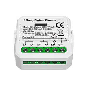 Tuya thông minh ZigBee <span class=keywords><strong>Dimmer</strong></span> 200W dẫn chuyển tự làm điều khiển cho TRIAC LED ánh sáng Halogen đèn sợi đốt ánh sáng - Product Image 1
