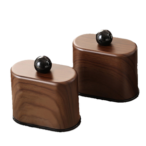 Porta Palillos de Dientes Portátil de Madera de Nogal, Caja de Almacenamiento de Escritorio con Compartimentos, Organizador a Prueba de Polvo para Mesa de Centro, Hilo Dental, Hisopos de Algodón - Product Image 1