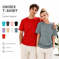 Camiseta Unisex con Logotipo Personalizado, Premium, de Fibra Natural Peinada, Cuello Redondo, para Impresión, Camiseta al por Mayor OEM