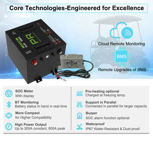 Mini batteria al litio Golf Cart batteria 48 v 100ah 200ah Lifepo4 Golf Cart batteria 48 Volt 72ah 105ah 160ah batteria elettrica Golf Car Pack - Product Image 3