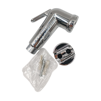 Kit de pulvérisateur de bidet portatif chromé en ABS avec tuyau en acier inoxydable de 1,2 m et support mural OEM