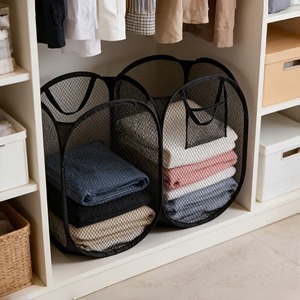 <span class=keywords><strong>Panier</strong></span> à linge pliable pop-up, grand <span class=keywords><strong>panier</strong></span> en maille avec poignée ergonomique, rangement portable pour la maison et la chambre, pour la <span class=keywords><strong>salle</strong></span> <span class=keywords><strong>de</strong></span> <span class=keywords><strong>bain</strong></span>, la chambre à coucher - Product Image 3