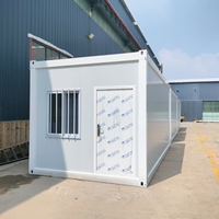 Conteneur mobile européen pour toilettes et sanitaires modernes, maison préfabriquée de 20 pieds en panneaux sandwich, bureau détachable et extensible