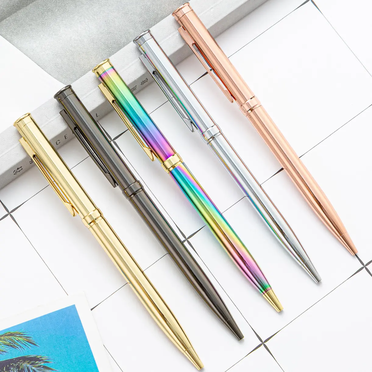 Vente en gros de stylo à bille avec logo personnalisé laser en métal stylet à encre gel publicitaire pour cadeau