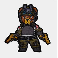 Patch brodé personnalisé avec logo à coudre sur vêtement, applique autocollante thermocollante, grand patch brodé 3D de dessin animé de créateur
