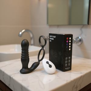 Masseur de prostate Edya à double anneau, vibrateur rétractable en silicone, télécommande, étanche, jouet sexuel pour hommes - Product Image 2