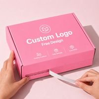 Boîtes d'expédition en papier kraft biodégradable avec bande déchirable pour vêtements, pulls, cadeaux festifs, avec logo personnalisé
