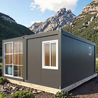 Conteneur de Stockage et Habitation Préfabriqué Moderne en Panneaux Sandwich d'Acier Respirants de 20 et 40 pieds, Villa de Luxe, Hôtel, Kit de Construction Rapide, Garantie 1 An