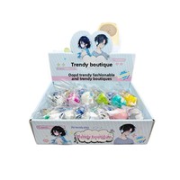 24-teiliges Plastik-Kinderspielzeug-Set 9cm Roboter-Handgreifer & 6cm Quetschbare Puppe Cartoon-Figur Schlüsselanhänger für Partygeschenke und Schulpreise