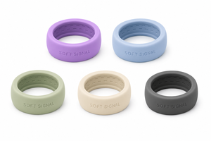 Funda de Silicona Personalizada con Logotipo OEM para Oura Ring 5/4, Galaxy Ring, RingConn, Ultrahuman, Suave, Lila, Grabado en Relieve, Marca Privada - Product Image 1