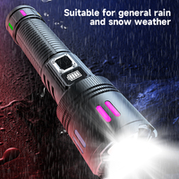Wason Nouvelle Arrivée Torche LED Super Lumineuse avec Affichage Numérique de Puissance et Lampes de Poche Zoomble Haute Lumens Rechargeable pour le Camping