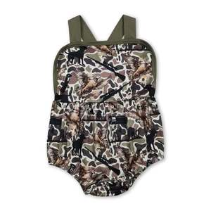 Western Style Baby Boy Hunting Romper Deer Duck <b>Dog</b> Camo Print Sleeveless Bodysuit - Product Image 3