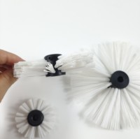 Brosse de nettoyage de revêtement de drain de Picote de roue en nylon TDF pour enlever la poussière fine ou les dépôts minéraux légers dans les tuyaux
