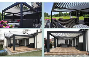 Pergola rétractable automatique en <span class=keywords><strong>PVC</strong></span> Toit à persiennes étanche en aluminium Pare-soleil motorisé pour extérieur Auvent de <span class=keywords><strong>terrasse</strong></span> Couverture de <span class=keywords><strong>terrasse</strong></span> - Product Image 6