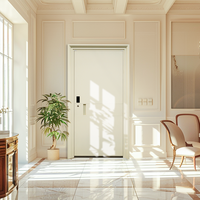 Porte d'entrée extérieure en alliage d'aluminium de style moderne, anti-effraction, personnalisée, pour villa de luxe, hôtel