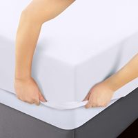 Blanc 2 paquets de draps ajustés 36x84x12 pouces pour hôpital avec élastique tout autour pour lits de soins à domicile et hospitaliers