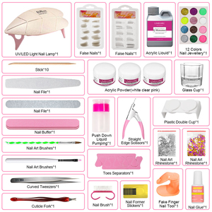 Set de Polvo Acrílico para Uñas de Alta Calidad de Secado Rápido con Azúcar de Arena para Decoración Material EMA para Belleza de Uñas - Product Image 2