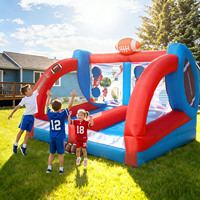 Jeu de cible de rugby gonflable d'extérieur pour adultes et enfants, avec trou de score, cabine de tir de football gonflable pour jardin/événements