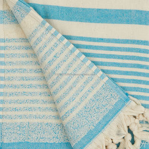 Terry Backed Turkish <b>Towel</b>, Peshtemal Fouta, Wholesale Pestemal Terry Soft OEM Customized 100 Cotton Thick - Product Image 4