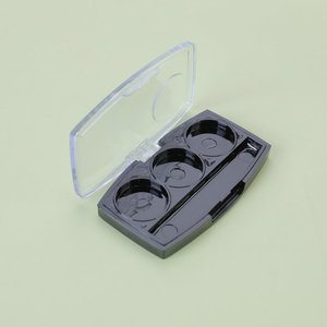 พาเลทอายแชโดว์สามสีขนาดทดลอง บรรจุภัณฑ์เครื่องสำอางพร้อมฝาใสสำหรับใช้กับอายแชโดว์ - Product Image 3