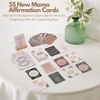 Nouveau coffret de soins après l'accouchement, ensemble cadeau post-partum 7 pièces pour maman, coton avec impression sérigraphique, essentiels pour la naissance
