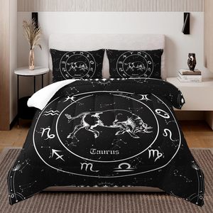 LEO <span class=keywords><strong>ZODIAC</strong></span> Trọng lượng nhẹ Quilted <span class=keywords><strong>bedding</strong></span> <span class=keywords><strong>Set</strong></span> tất cả các lứa tuổi 1 Comforter & 2 pillowcases với được trang bị Ga Trải Giường & coverlets cho mùa hè - Product Image 2