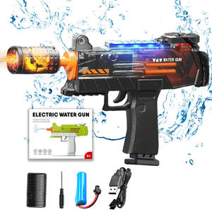 All'ingrosso giocattolo da gioco per bambini all'aperto, divertimento con pistola ad acqua automatica a lungo raggio, pistola ad acqua elettrica con museruola Flash - Product Image 1